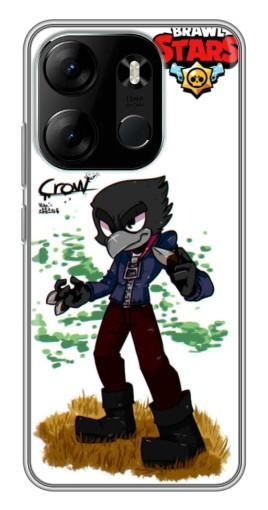 Чехол с принтом "Crow" для Tecno Spark Go 2023 (BF7)