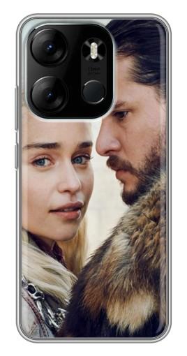 Силиконовый чехол с изображением "Дейнерис и Сноу" для Tecno Spark Go 2023 (BF7)