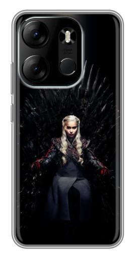 Силиконовый чехол с изображением "Дейнерис на троне" для Tecno Spark Go 2023 (BF7)