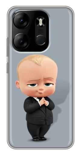 Силиконовый чехол с изображением "Деловой ребенок" для Tecno Spark Go 2023 (BF7)