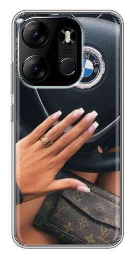 Чехол с картинкой "Девушка в БМВ" для Tecno Spark Go 2023 (BF7)