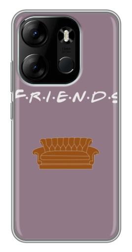 Чехол с принтом "Диван Друзья" для Tecno Spark Go 2023 (BF7)