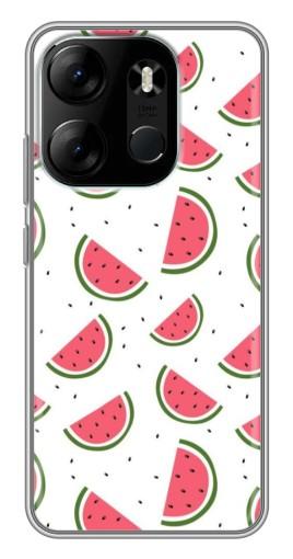 Силиконовый чехол с изображением "Дольки арбуза" для Tecno Spark Go 2023 (BF7)