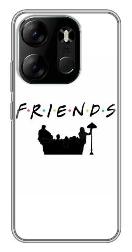 Чехол с принтом "Друзья на диване" для Tecno Spark Go 2023 (BF7)