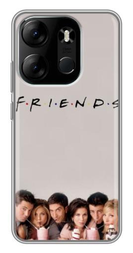 Силиконовый чехол с изображением "Друзья первый сезон" для Tecno Spark Go 2023 (BF7)