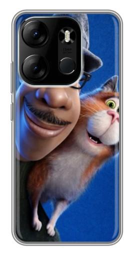 Чехол с картинкой "Джо и кот" для Tecno Spark Go 2023 (BF7)