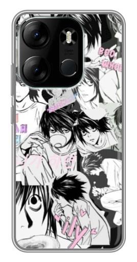 Силиконовый чехол с изображением "Эл Лоулайт стикеры" для Tecno Spark Go 2023 (BF7)