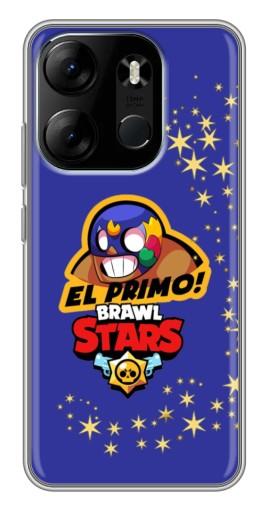 Силиконовый чехол с изображением "El Primo в маске" для Tecno Spark Go 2023 (BF7)