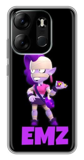 Чехол с принтом "EMZ на черном" для Tecno Spark Go 2023 (BF7)