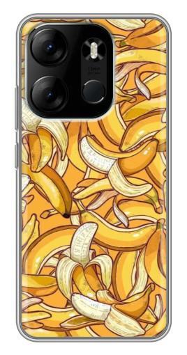 Чехол с печатью "Фон бананов" для Tecno Spark Go 2023 (BF7)