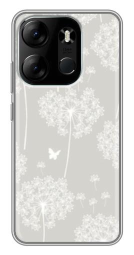 Чехол с печатью "Фон одуванчиков " для Tecno Spark Go 2023 (BF7)