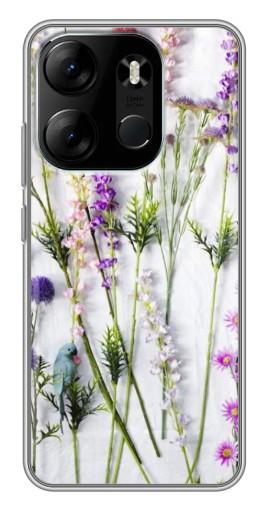 Чехол с принтом "Фон полевых цветов" для Tecno Spark Go 2023 (BF7)