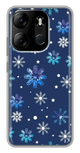 Чехол с печатью "Фон с снежинками" для Tecno Spark Go 2023 (BF7)