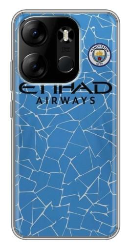 Силиконовый чехол с изображением "Форма Манчестер Сити" для Tecno Spark Go 2023 (BF7)