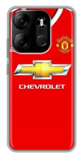 Силиконовый чехол с изображением "Форма Манчестера Юнайтед" для Tecno Spark Go 2023 (BF7)