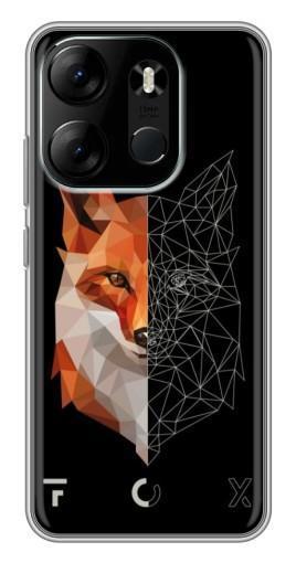Силиконовый чехол с изображением "Fox" для Tecno Spark Go 2023 (BF7)