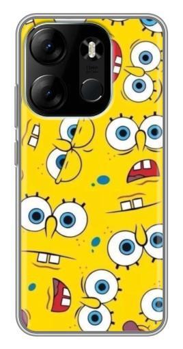 Чехол с принтом "Глаза Спанч-Боба" для Tecno Spark Go 2023 (BF7)