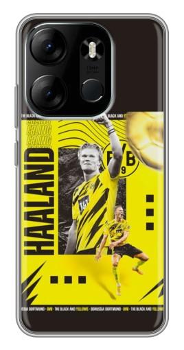 Силиконовый чехол с изображением "Golden Haaland" для Tecno Spark Go 2023 (BF7)