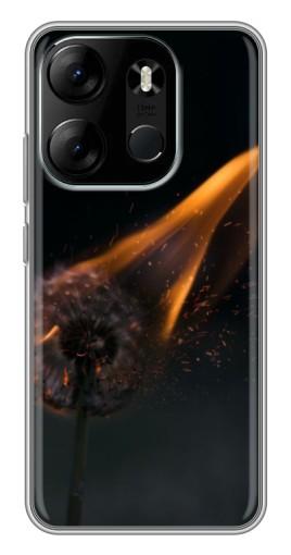 Чехол с печатью "Горящий одуванчик" для Tecno Spark Go 2023 (BF7)