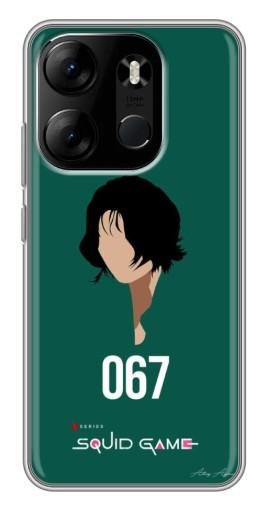 Силиконовый чехол с изображением "Игрок 067" для Tecno Spark Go 2023 (BF7)
