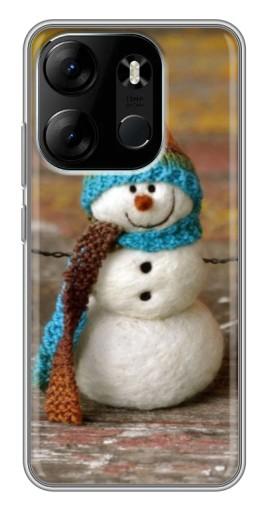 Силиконовый чехол с изображением "Игрушечный снеговик" для Tecno Spark Go 2023 (BF7)