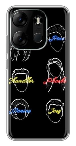 Чехол с картинкой "Имена Друзей" для Tecno Spark Go 2023 (BF7)