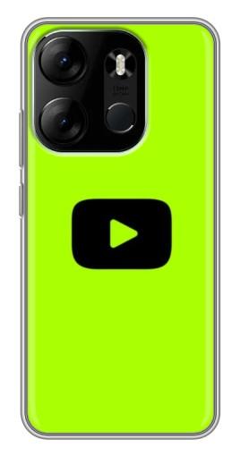 Чехол с печатью "Кнопка Ютуба" для Tecno Spark Go 2023 (BF7)