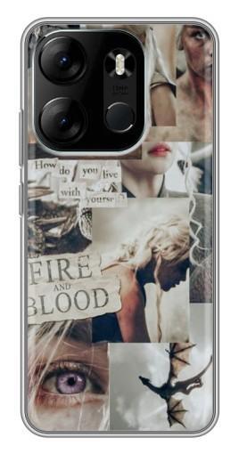 Чехол с картинкой "Коллаж Дейнерис" для Tecno Spark Go 2023 (BF7)