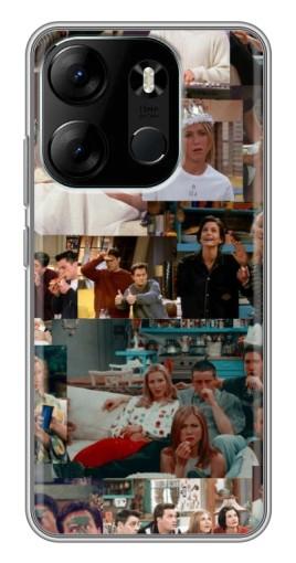 Силиконовый чехол с изображением "Коллаж Друзья " для Tecno Spark Go 2023 (BF7)