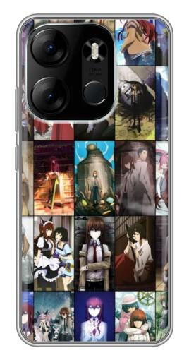 Силиконовый чехол с изображением "Коллаж Курису Макисе" для Tecno Spark Go 2023 (BF7)