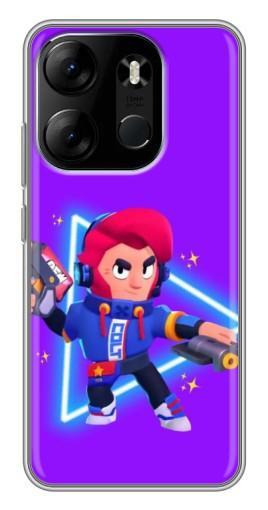 Чехол с картинкой "Кольт в наушниках" для Tecno Spark Go 2023 (BF7)