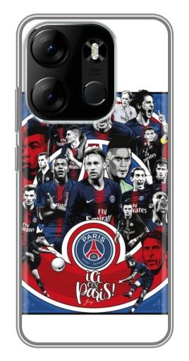 Силиконовый чехол с изображением "Команда PSG" для Tecno Spark Go 2023 (BF7)