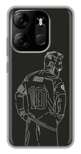 Чехол с печатью "Контур Месси" для Tecno Spark Go 2023 (BF7)