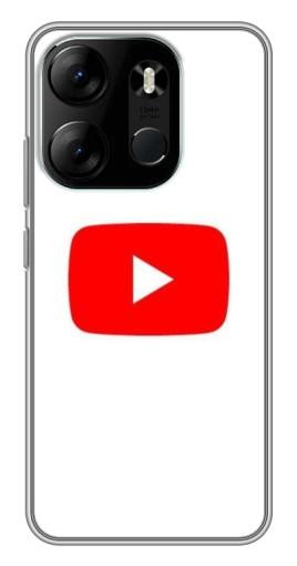 Чехол с принтом "Красная кнопка" для Tecno Spark Go 2023 (BF7)