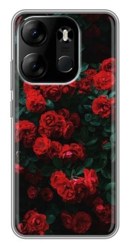 Силиконовый чехол с изображением "Красные розы" для Tecno Spark Go 2023 (BF7)