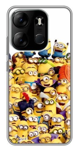Чехол с печатью "Куча миньонов" для Tecno Spark Go 2023 (BF7)
