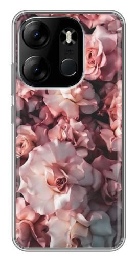 Чехол с печатью "Куст роз" для Tecno Spark Go 2023 (BF7)