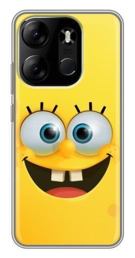 Чехол с печатью "Квадратный Губка Боб" для Tecno Spark Go 2023 (BF7)