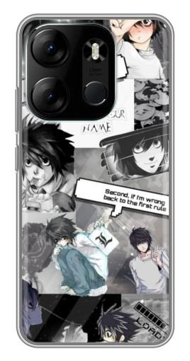 Силиконовый чехол с изображением "L - Death note" для Tecno Spark Go 2023 (BF7)