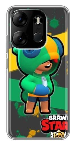 Чехол с печатью "Leon Brawl Stars" для Tecno Spark Go 2023 (BF7)