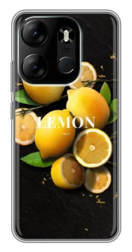 Чехол с картинкой "Лимон на черном" для Tecno Spark Go 2023 (BF7)
