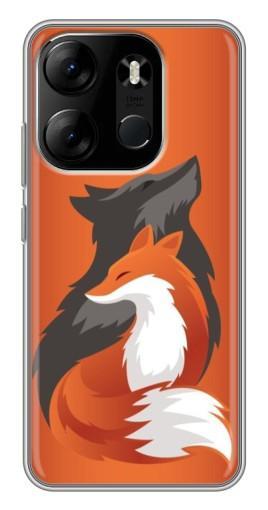 Силиконовый чехол с изображением "Лиса ART" для Tecno Spark Go 2023 (BF7)