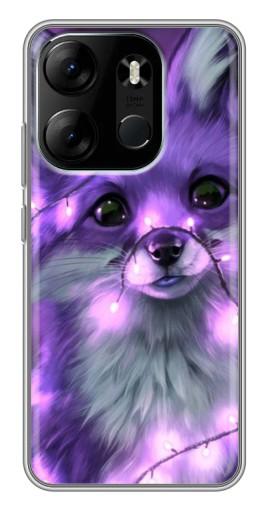 Чехол с картинкой "Лисенок фиолетовый" для Tecno Spark Go 2023 (BF7)