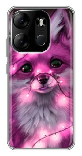 Чехол с картинкой "Лисичка розовая" для Tecno Spark Go 2023 (BF7)