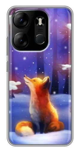 Чехол с печатью "Лисичка в лесу" для Tecno Spark Go 2023 (BF7)