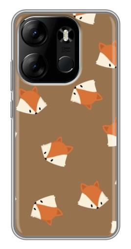 Силиконовый чехол с изображением "Лисёнки" для Tecno Spark Go 2023 (BF7)