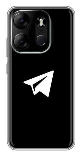 Силиконовый чехол с изображением "Лого Телеграм" для Tecno Spark Go 2023 (BF7)