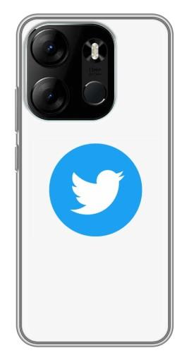 Чехол с картинкой "Лого Твиттера" для Tecno Spark Go 2023 (BF7)