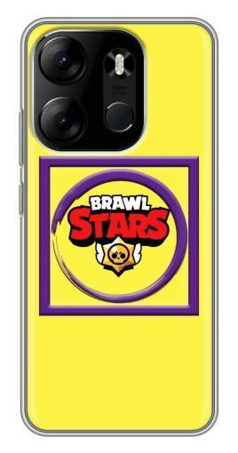 Чехол с принтом "Лого в рамке" для Tecno Spark Go 2023 (BF7)