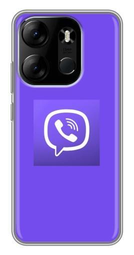 Силиконовый чехол с изображением "Лого Viber" для Tecno Spark Go 2023 (BF7)